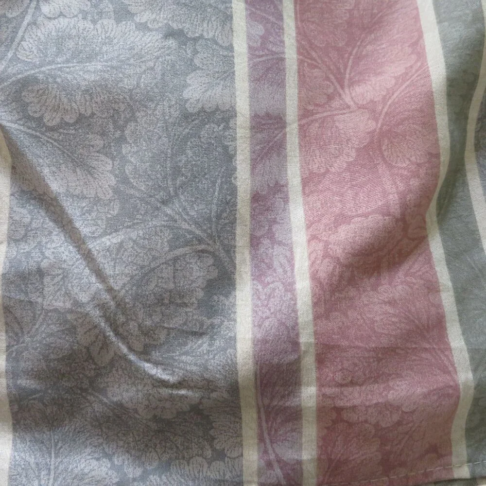 Vintage Floral Striped King Size Bed Skirt Multicolor 14.5